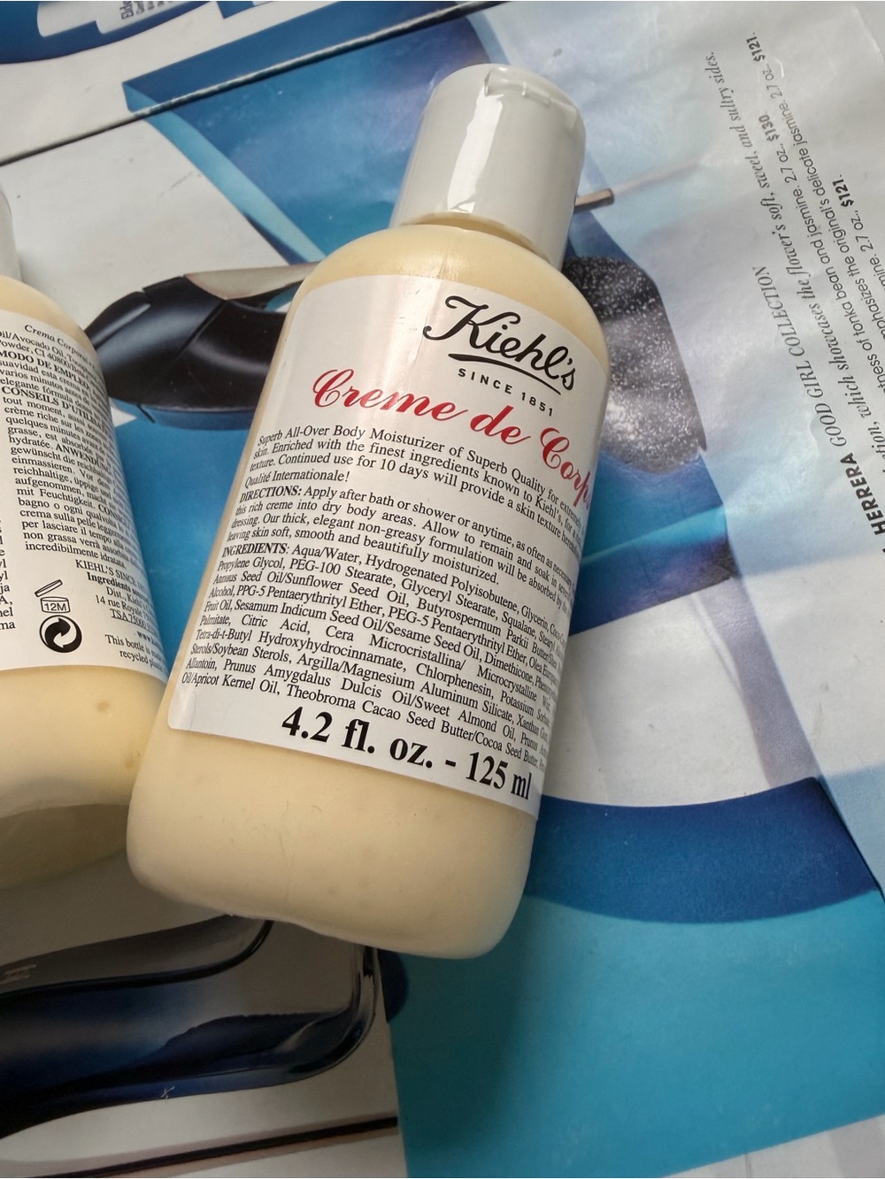 2x Kiehls Creme De Corps Body Lotion 4.2oz - 125ml with Cocoa Butter New Sealed - Picture 5 of 5